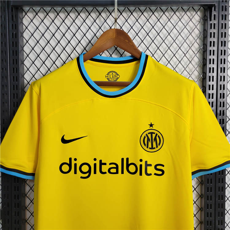 22/23 Inter Milan Third Yellow Soccer Jersey Football Shirt - Click Image to Close